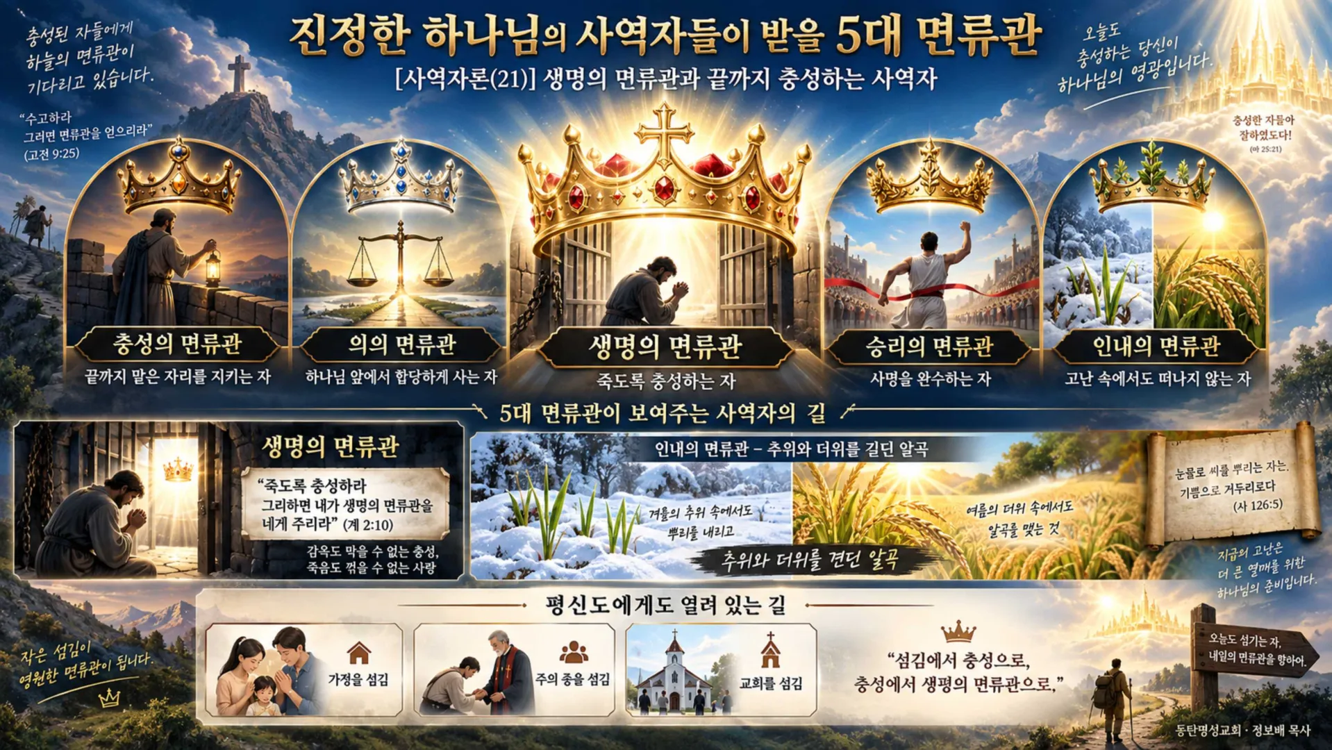 인포 진정한 하나님의 사역자들이 받을 5대 면류관