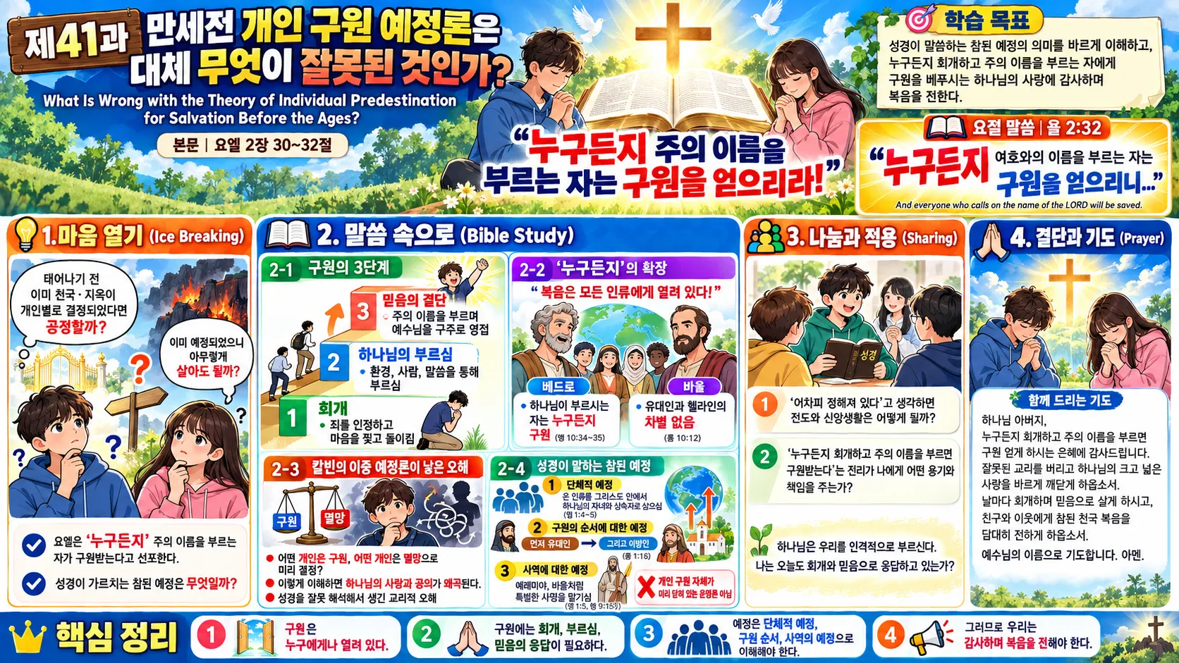 제41과 만세전 개인 구원 예정론은 대체 무엇이 잘못된 것인가?(욜2:32)_2026-10-18(주일) – 이미지 1