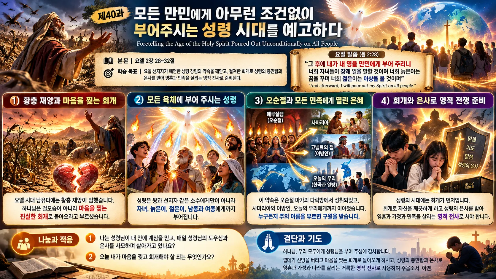 제40과 모든 만민에게 아무런 조건없이 부어주시는 성령 시대를 예고하다(욜2:28~30)_2026-10-11(주일) – 이미지 1