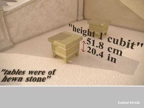 These stone tables were 1 cubit. – Slide 29