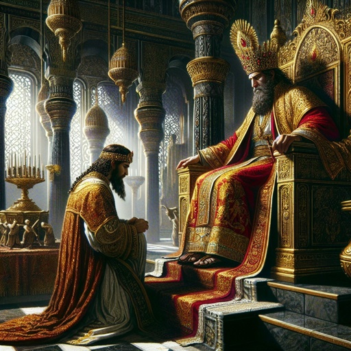 1 Kings 1:53 - "So king Solomon sent, and they brought him down from the altar. And he came and bowed himself to king Solomon: and Solomon said unto him, Go to thine house."