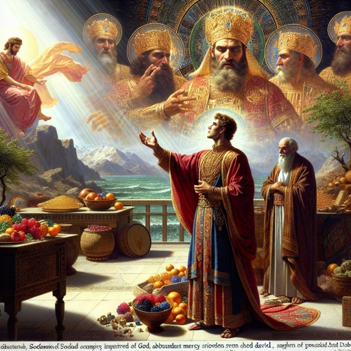 2 Chronicles 1:8 - "And Solomon said unto God, Thou hast shewed great mercy unto David my father, and hast made me to reign in his stead."